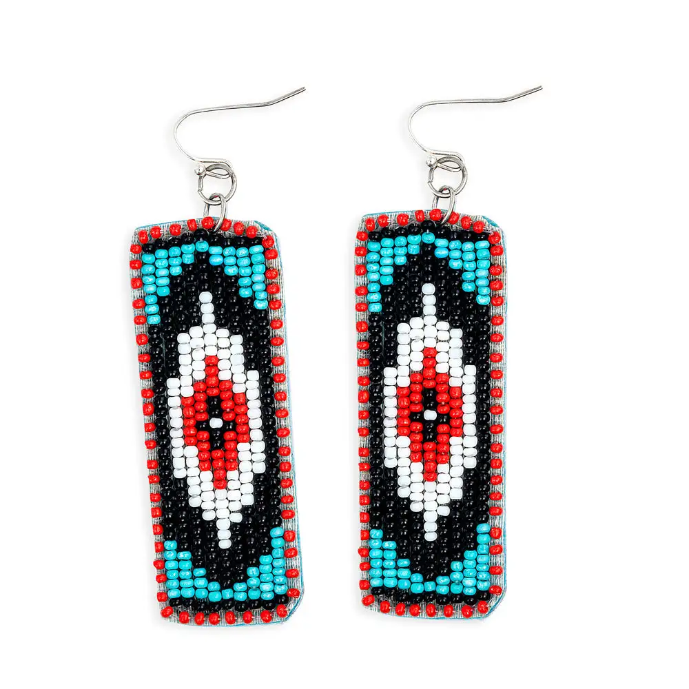 Rustic Artistic Artful Beaded Earrings