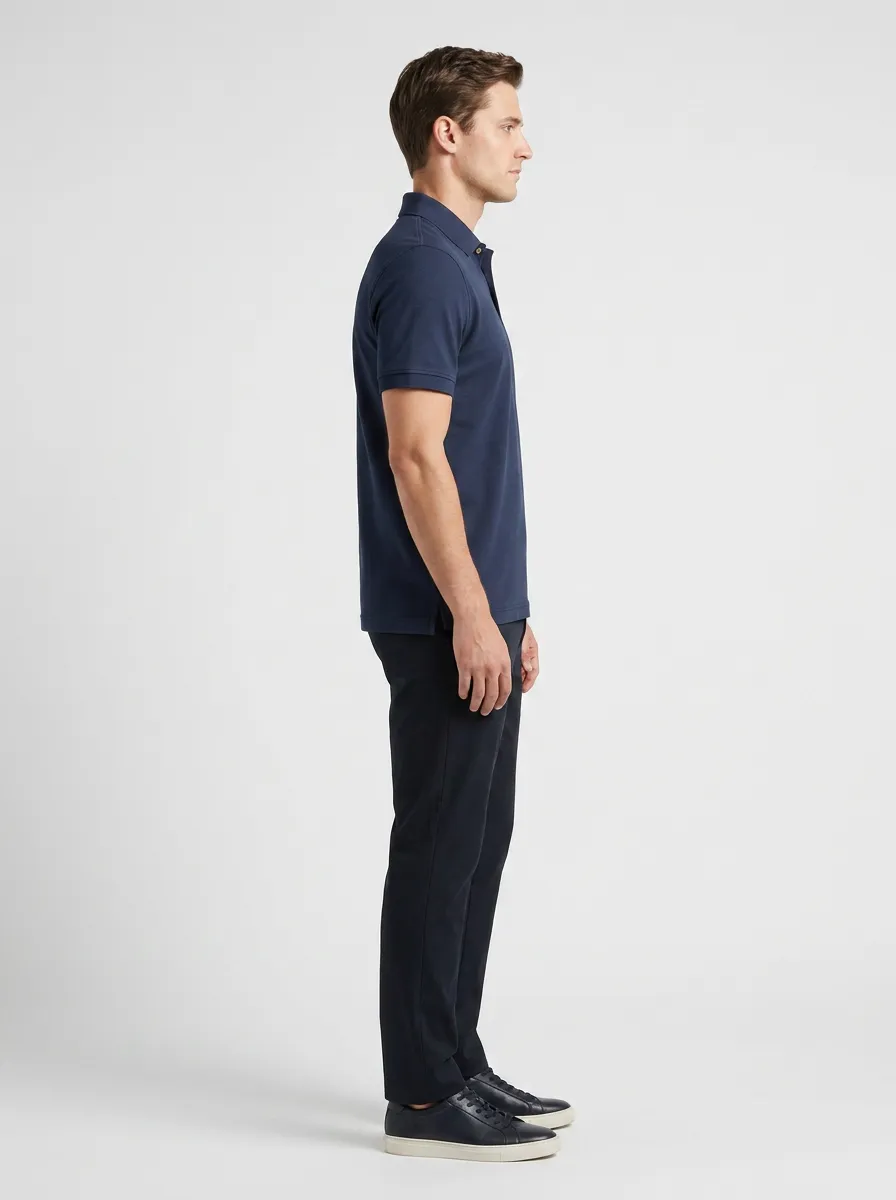 Refined -Detail Men's Polo Shirt