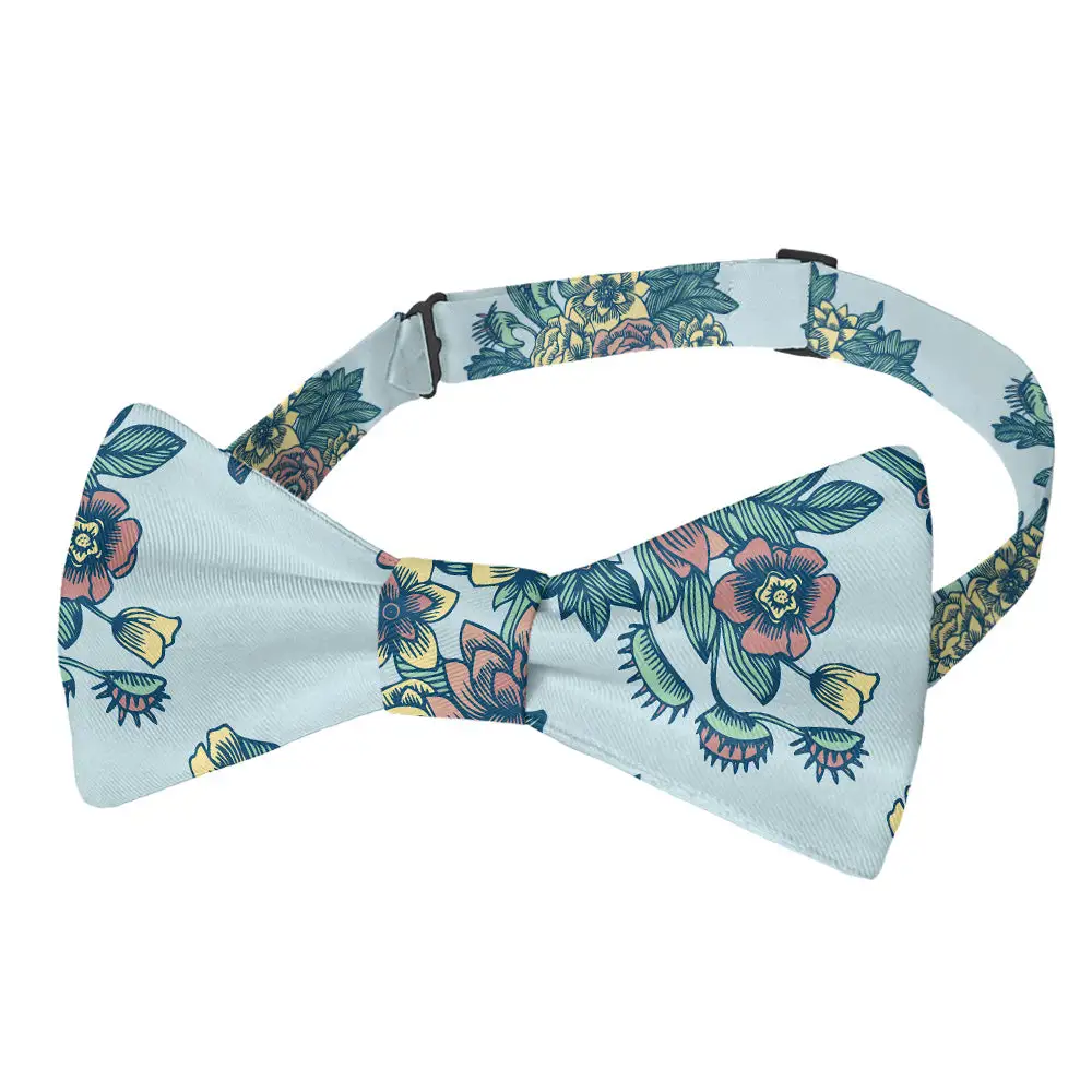 Tattoo Floral Motif Bow Tie
