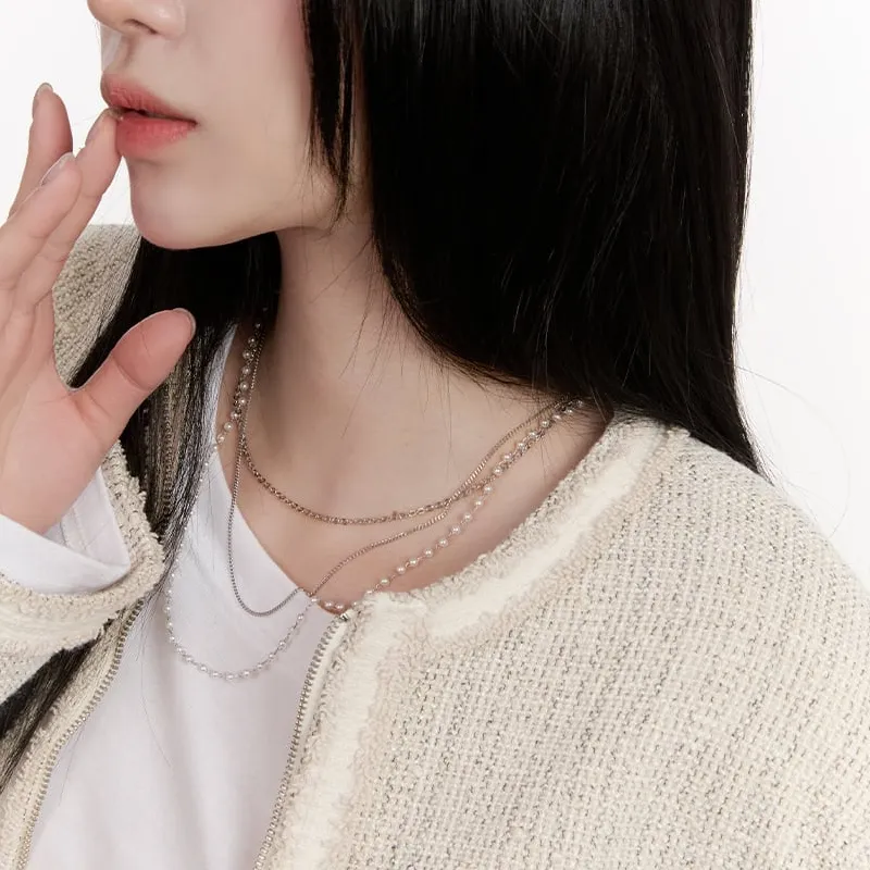 Triple Layered Pearl Necklace