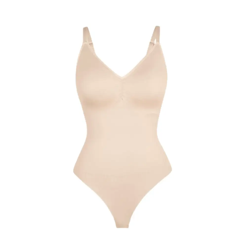 Braless Seamless Thong Shaping Bodysuit