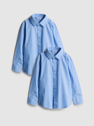 3-7yrs | 2pk Unisex Cotton Blend Long Sleeve School Shirts detail 2