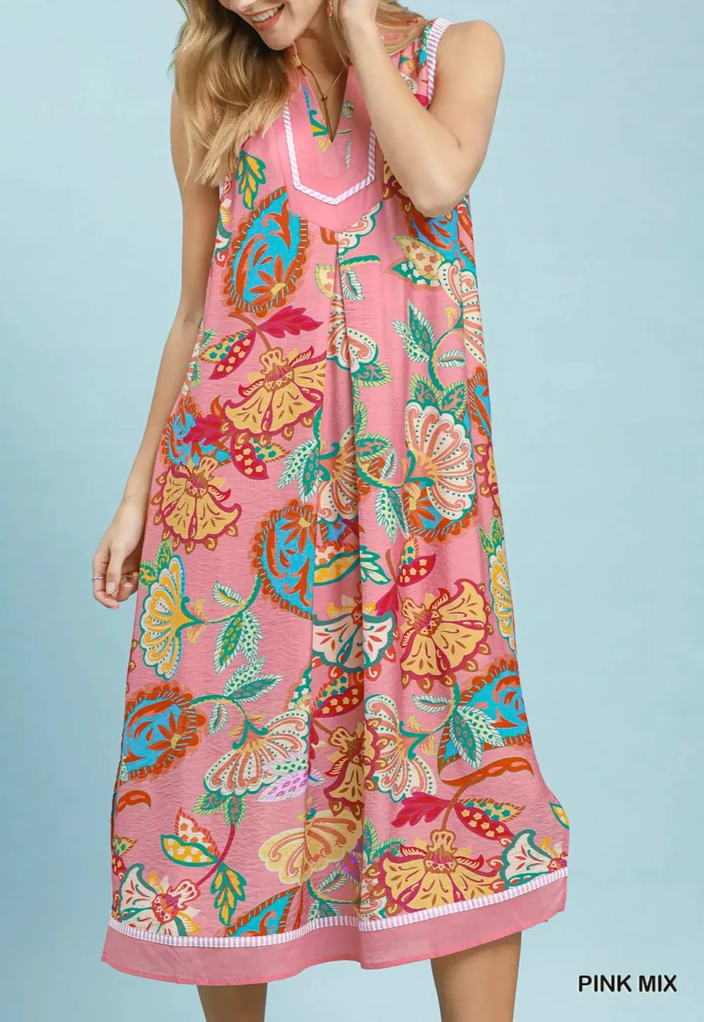 Paisley Paisley Sleeveless Midi Dress