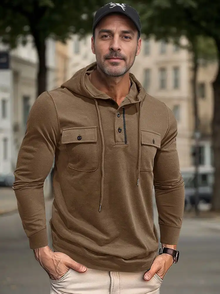 Casual Utility Inspired Hoodie T-Shirt