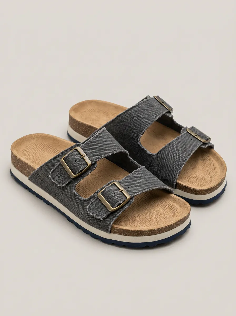 Men's Trail Ready Double Buckle Buckle Canvas Casual Sandals