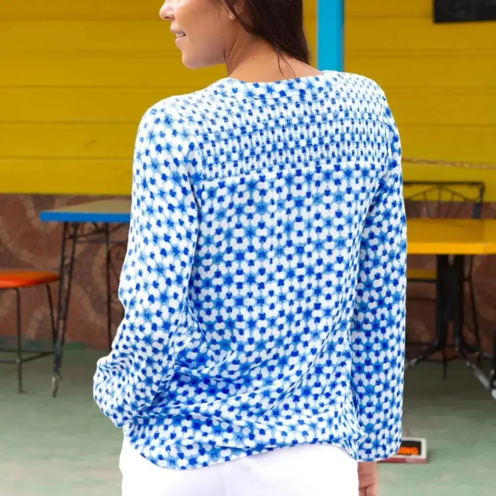 Long-Sleeve Crinkle Viscose Women's Shirt