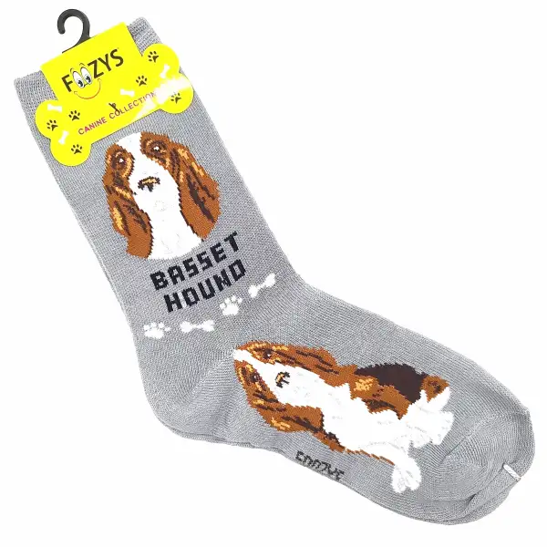 Unisex Basset Hound Crew Socks