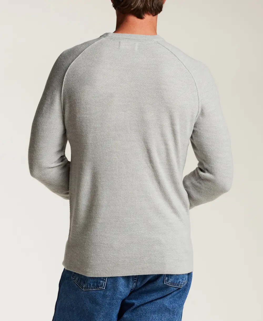 Men's Contemporary Regular Fit Relaxed Textured Sweater