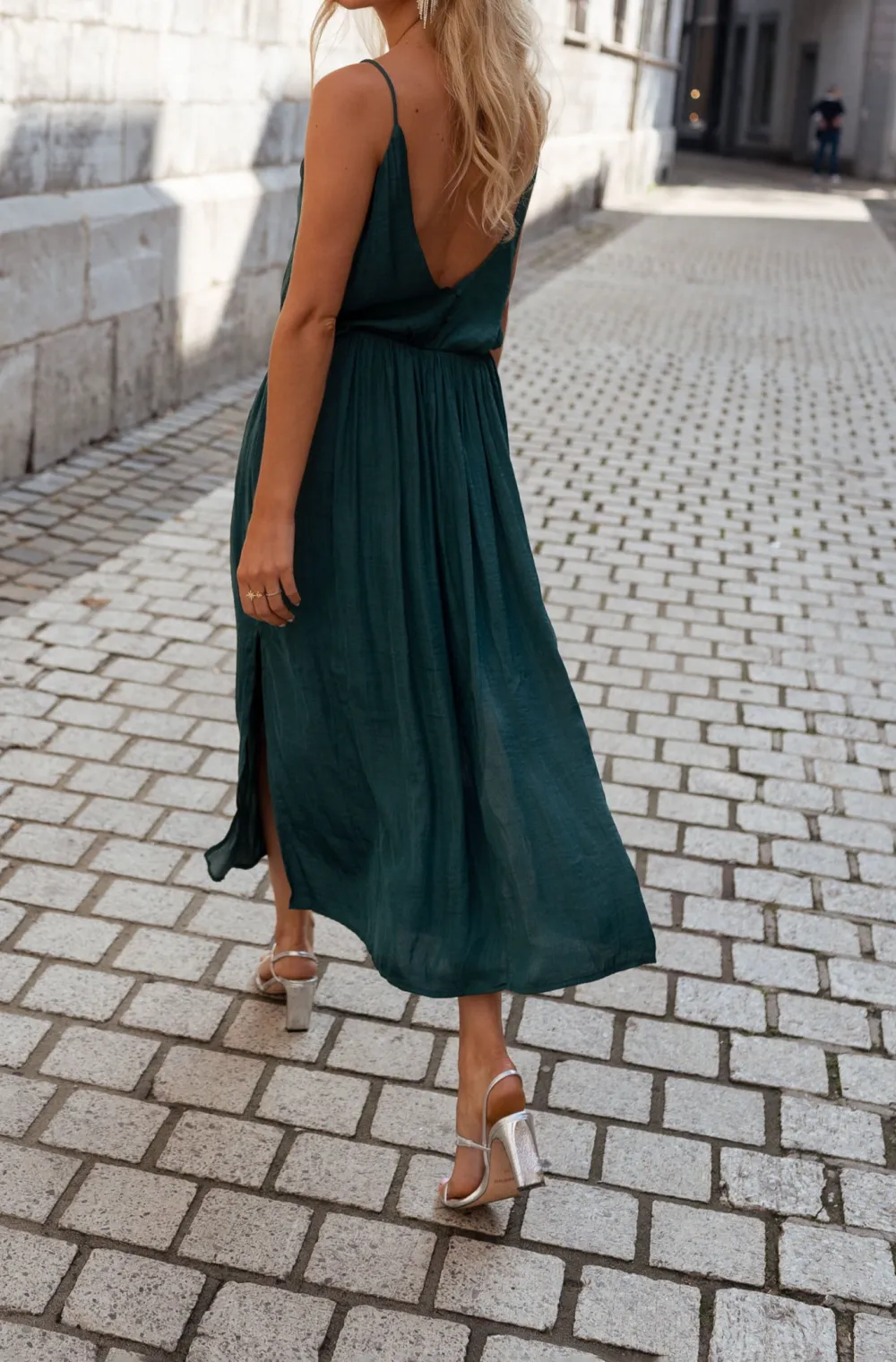 Strappy Cinched Waist Maxi Dress