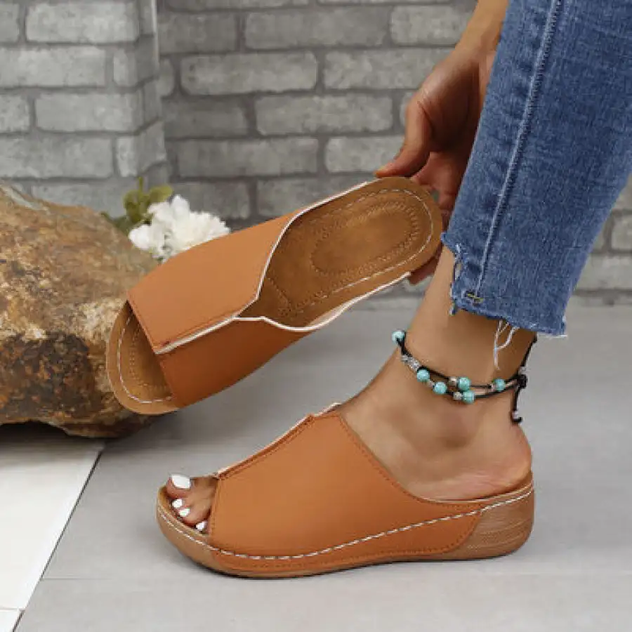 Pu Leather Open Toe Sandals