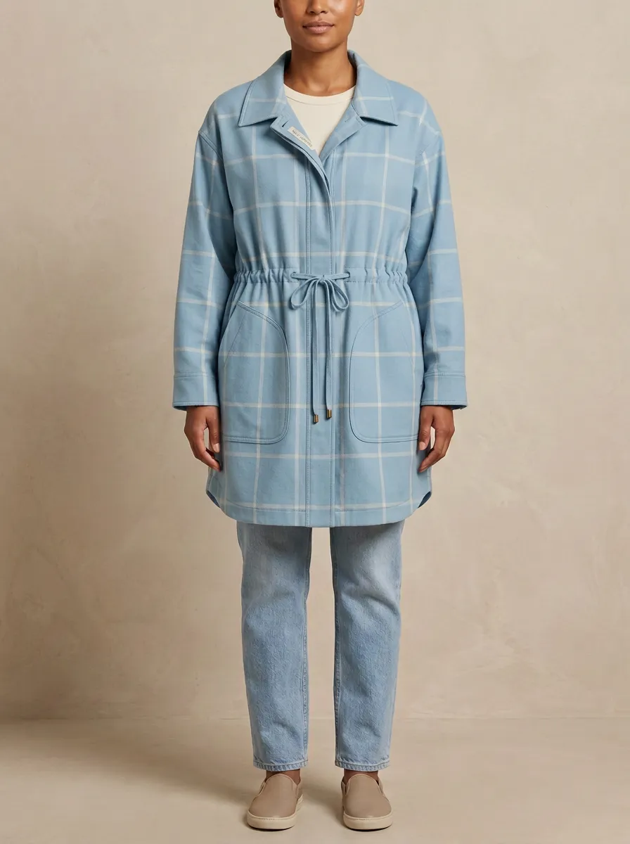 Casual Style Plaid Pattern Printed Jacket