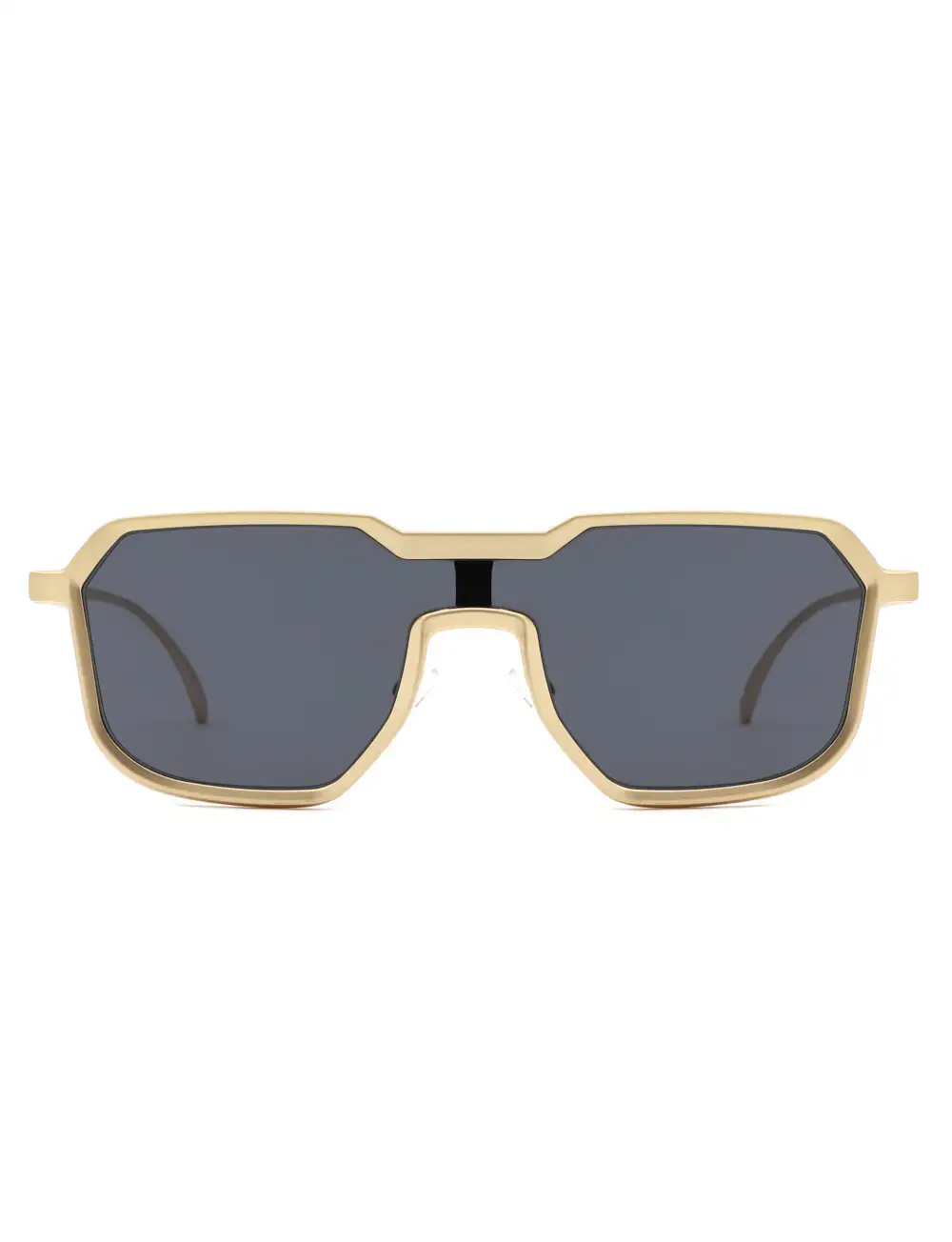 Matte Square Geometric Frame Sunglasses