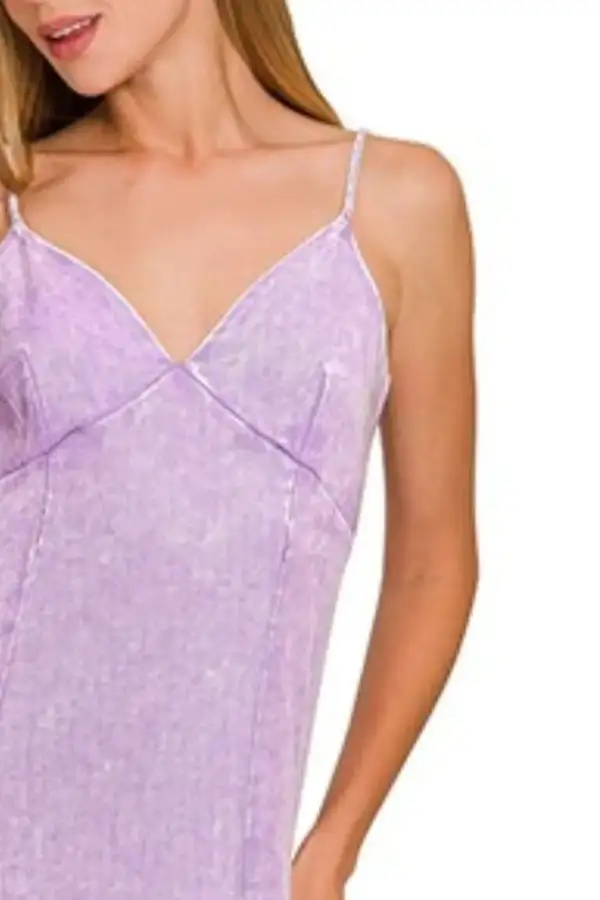 Elegant Tencel Mineral Washed Maxi Dress
