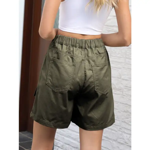 Pocketed High Waist Denim Shorts