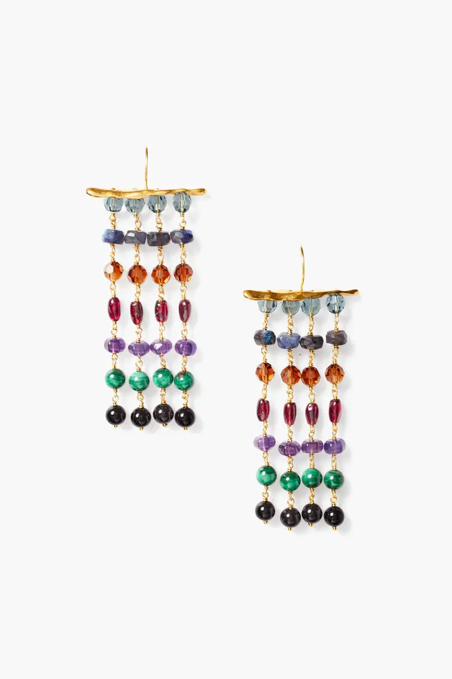 Dainty Crystal Accent Gemstone Statement Earrings