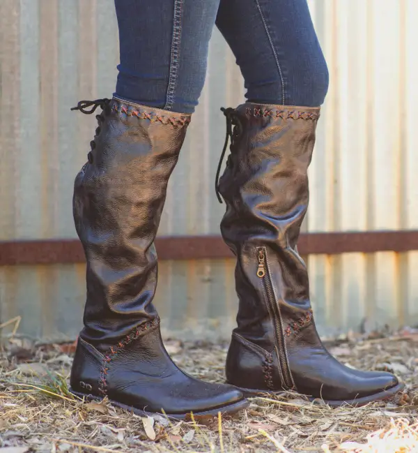 Back-Lace Side-Zip Everyday Boots