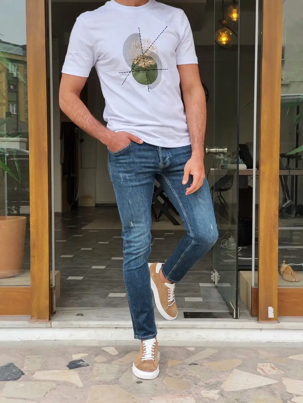 Refined Crew Neck Slim Fit Cotton T-Shirt