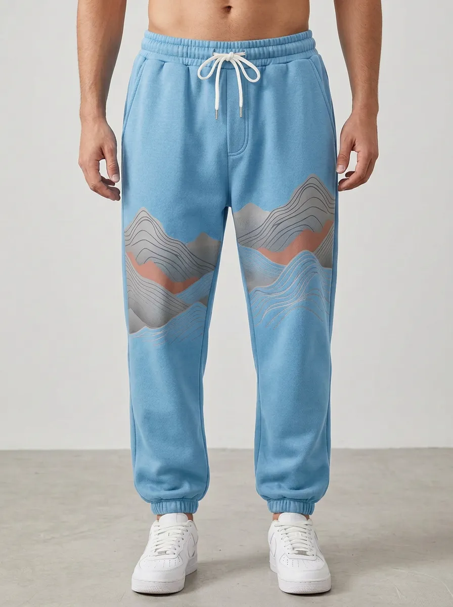 Unisex Scenic Mountain Landscape Sweatpants