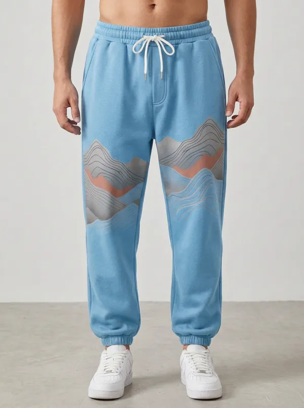 Unisex Scenic Mountain Landscape Sweatpants