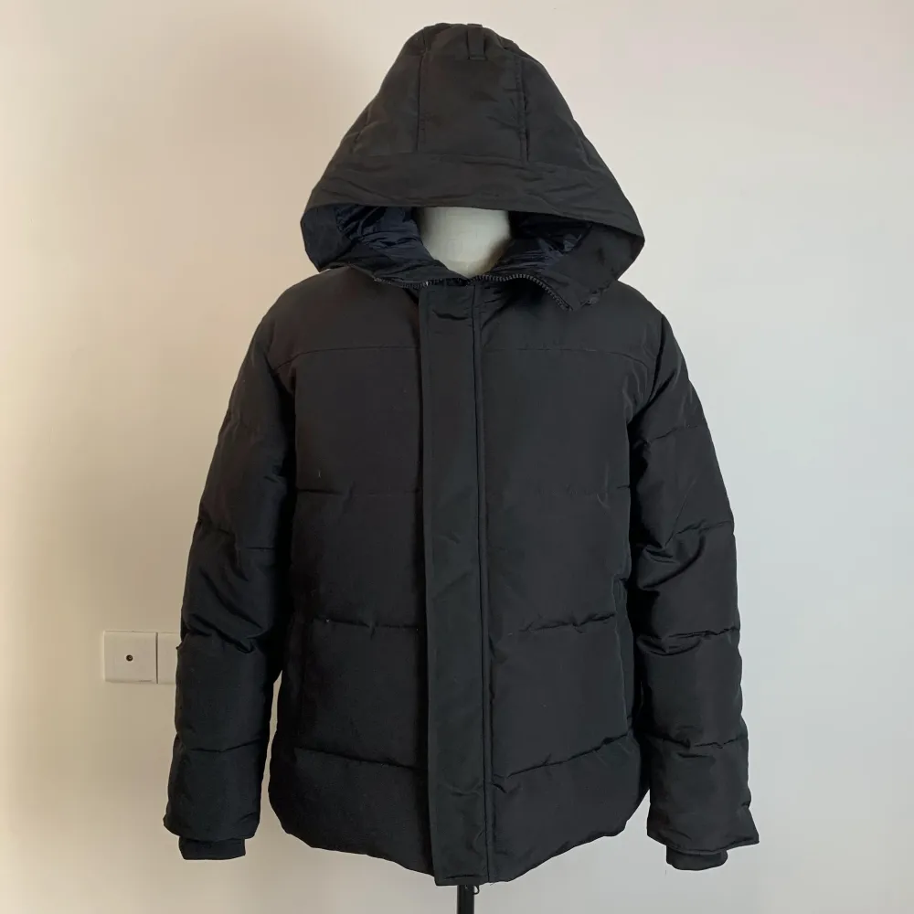 Hooded Zip Front Printed Thick Men's Down Jacket