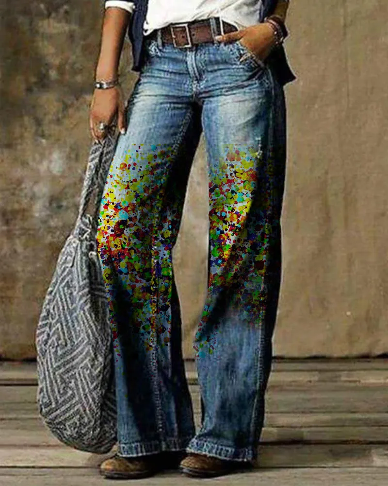 Floral Casual Pants