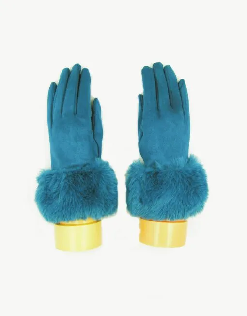 Classic Faux Fur Trim Gloves