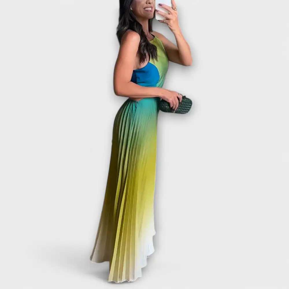 Sleeveless Relaxed Halter Maxi Dress