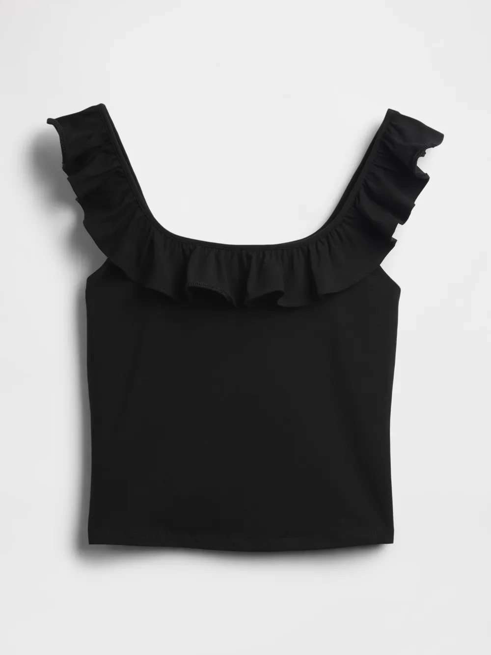 Large Round Neck Ruffled Vest