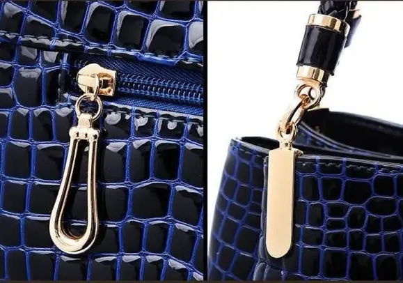 European and American Fashion Women's Motorcycle Bag Crocodile Pattern 2025 Trend