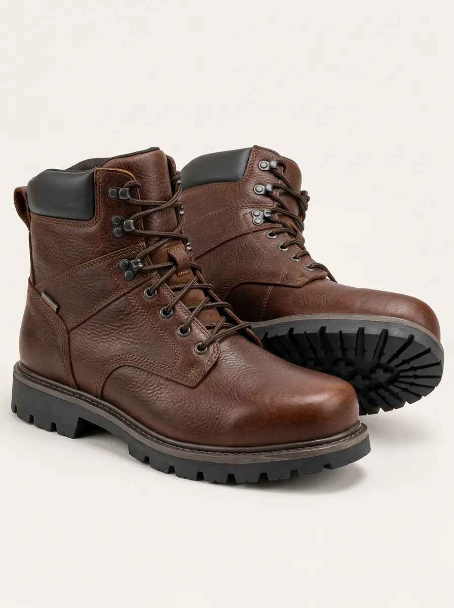 Men's Work Boots in Waterproof with Brown Design