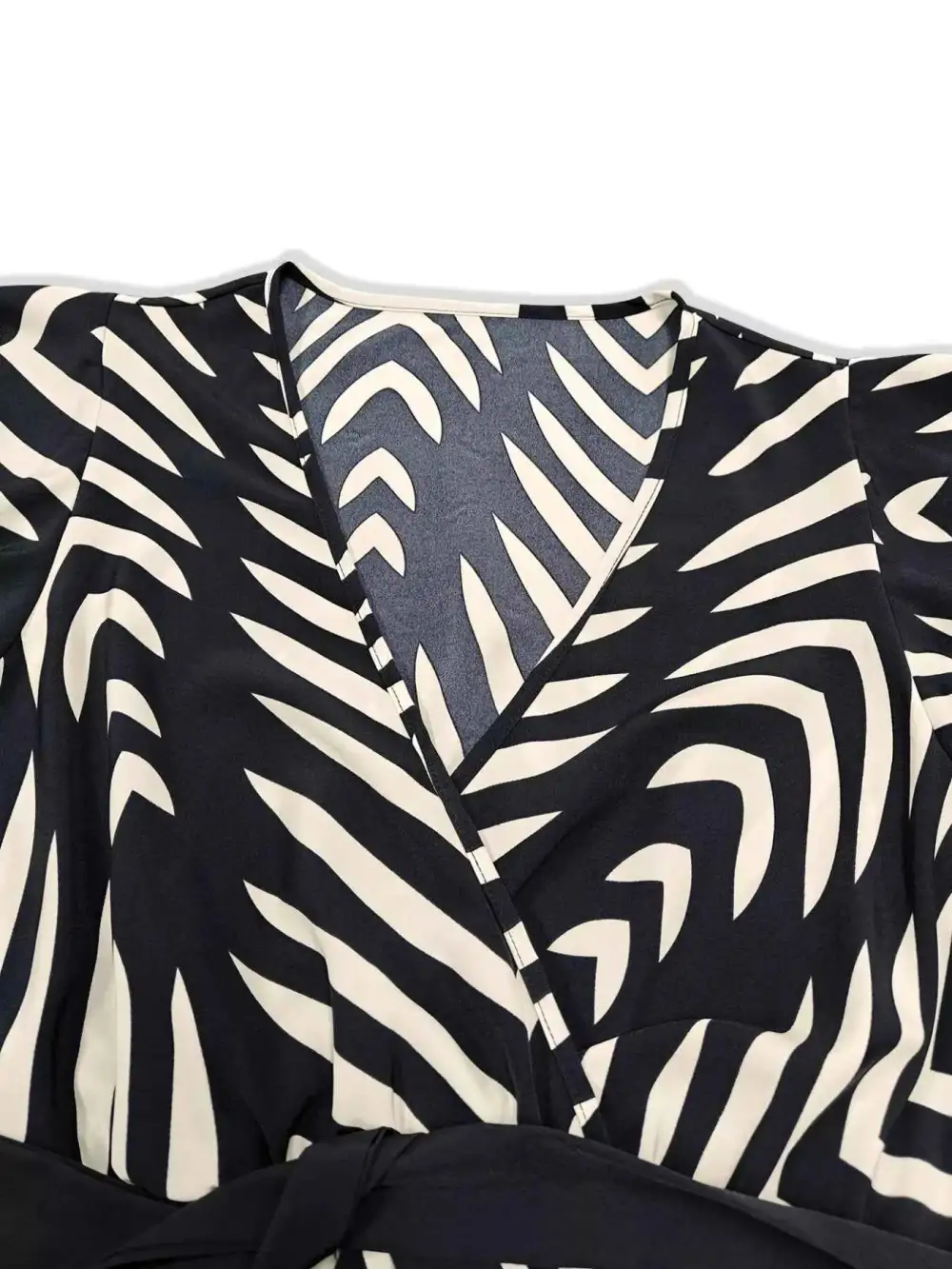 Plus Size Chevron Printed Wrap Maxi Dress