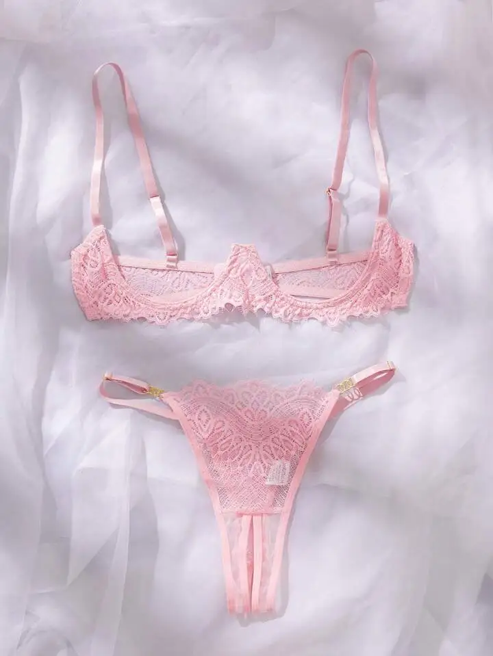 Underwire Open Cup Lingerie Set