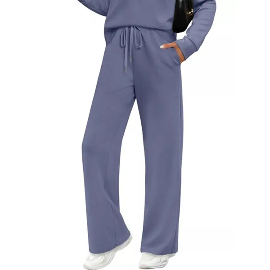 Full Size Casual Long Sleeve Top and Pants Set Plus Size