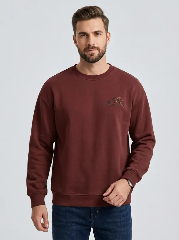 Men's Olive Green Mountain Fleece Sweatshirt