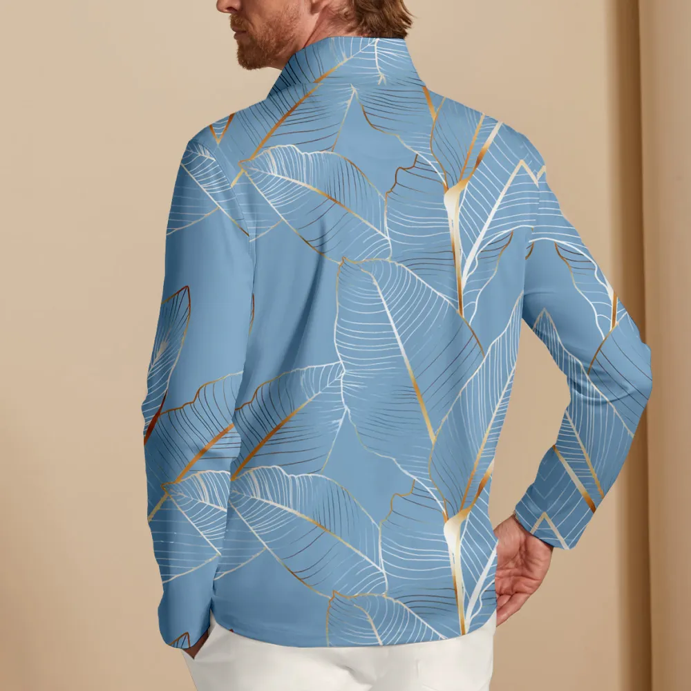 Sport Lightweight Long Sleeve Pullover Golf Shirt