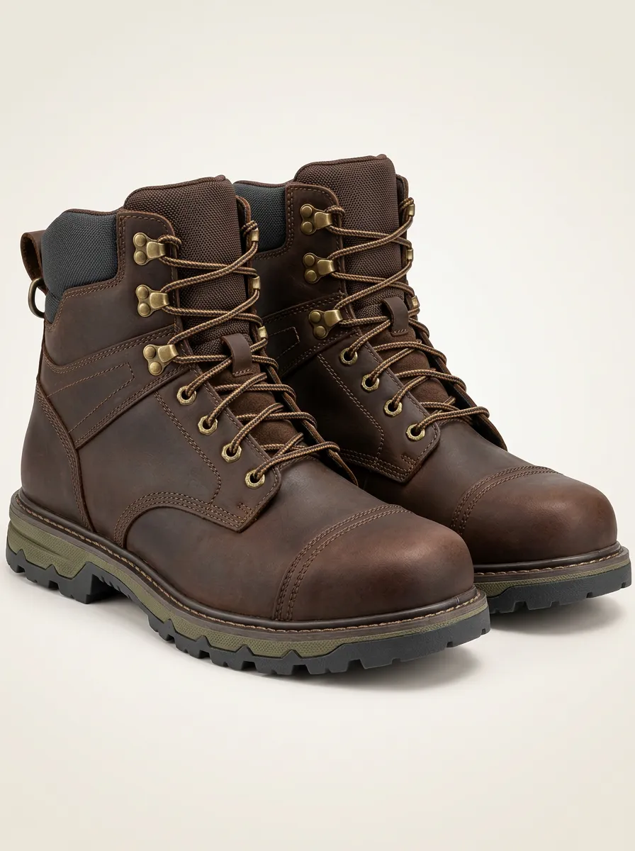 Men's Work Boots in Waterproof with Lace Up Design