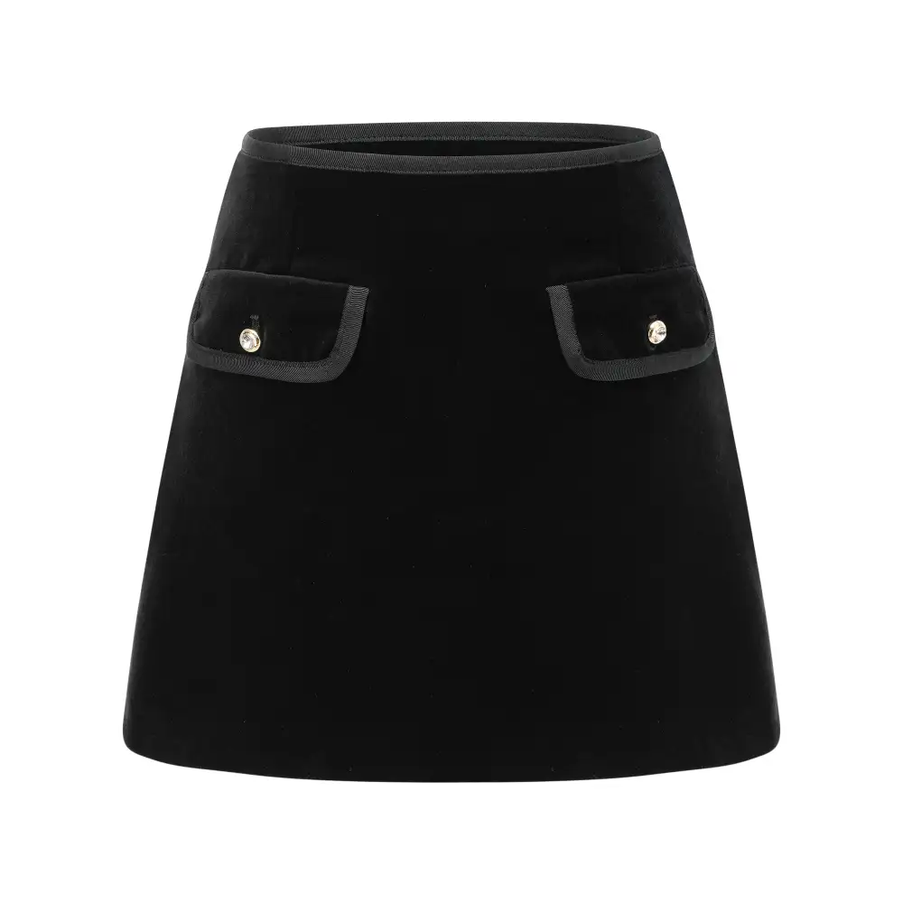 Pocketed Crystal Detail Skirt
