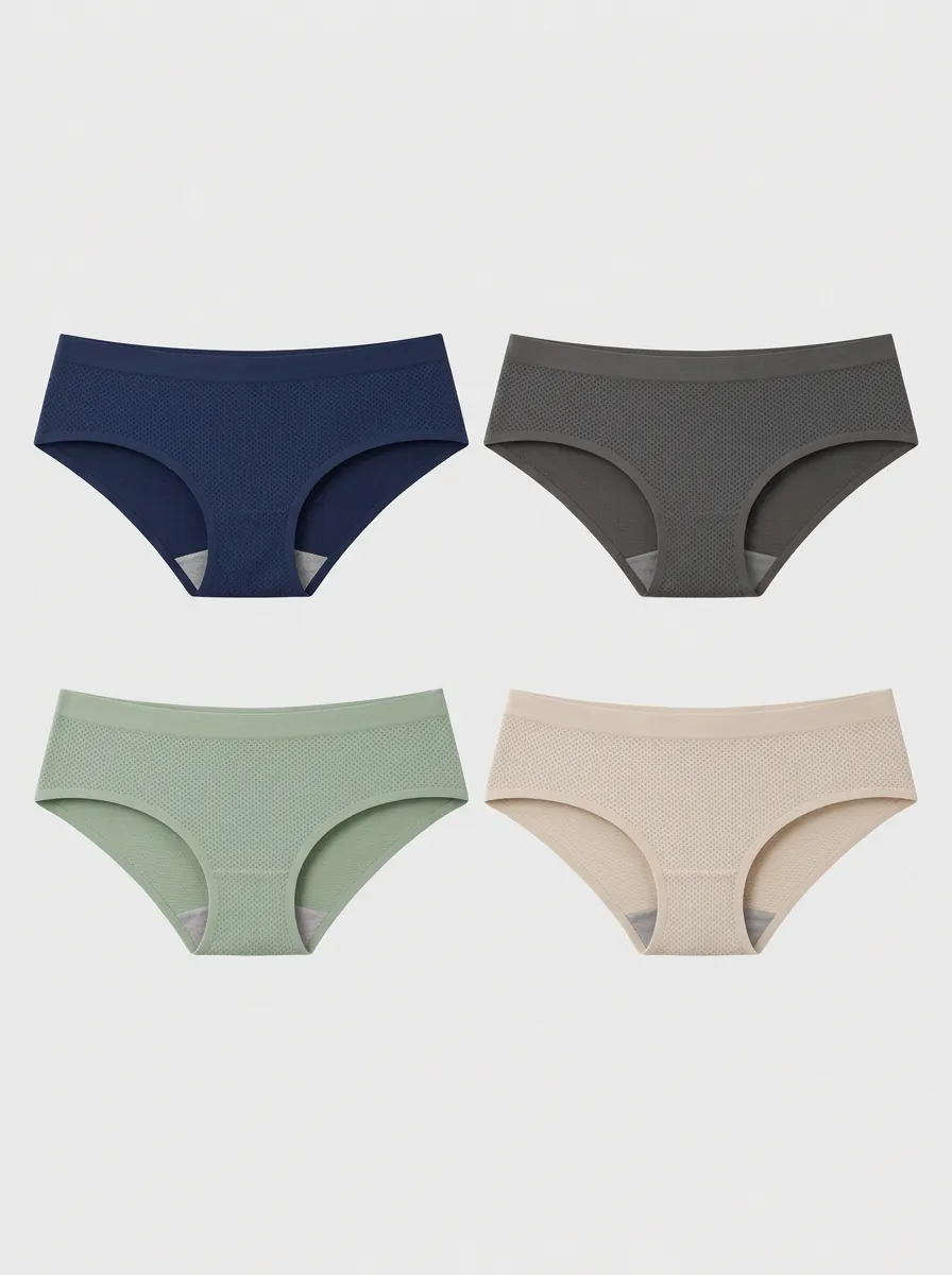 Women's Seamless Multi-Pack Breathable Mesh Printed Panties
