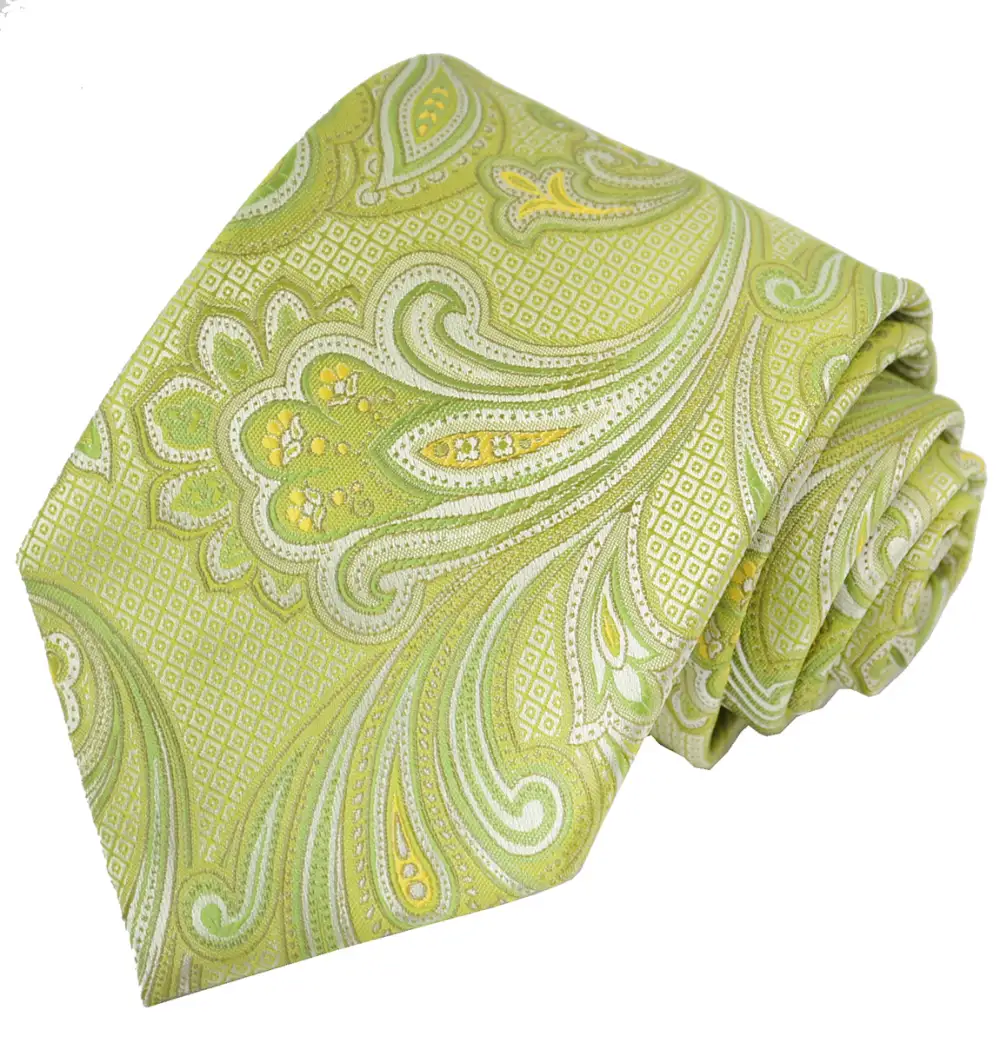 Polished Paisley Men's Necktie With Pocket Square