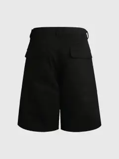 Wide-Leg Zipper-Detail Shorts