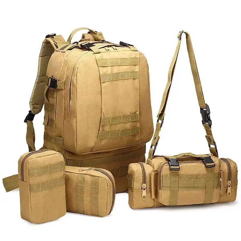 Tactical Khaki Multi-Functional Backpack Set