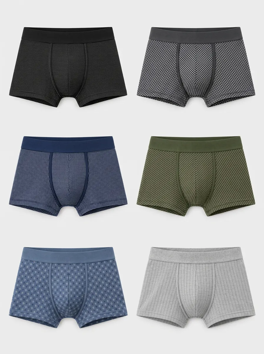 Men's Sterling Geometric Boxer Briefs 6-Pack