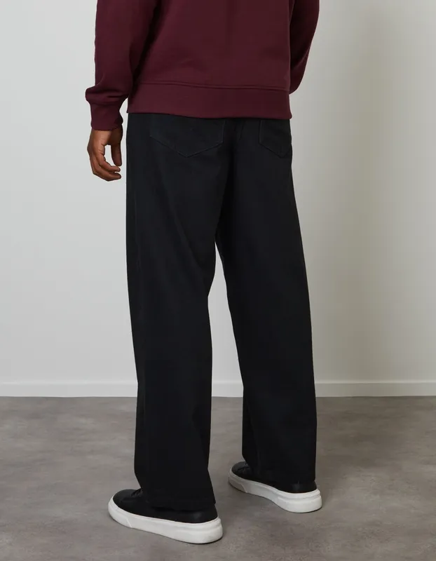 Black Baggy-Fit Jeans