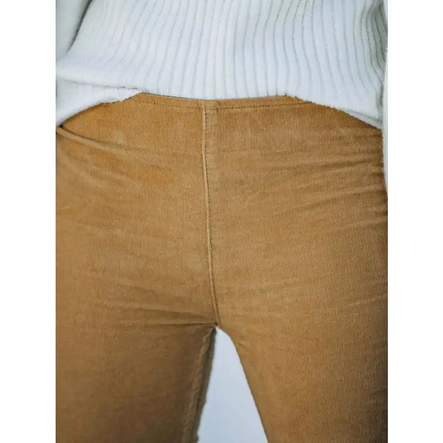 Full Size Corduroy Flare Pants Plus Size