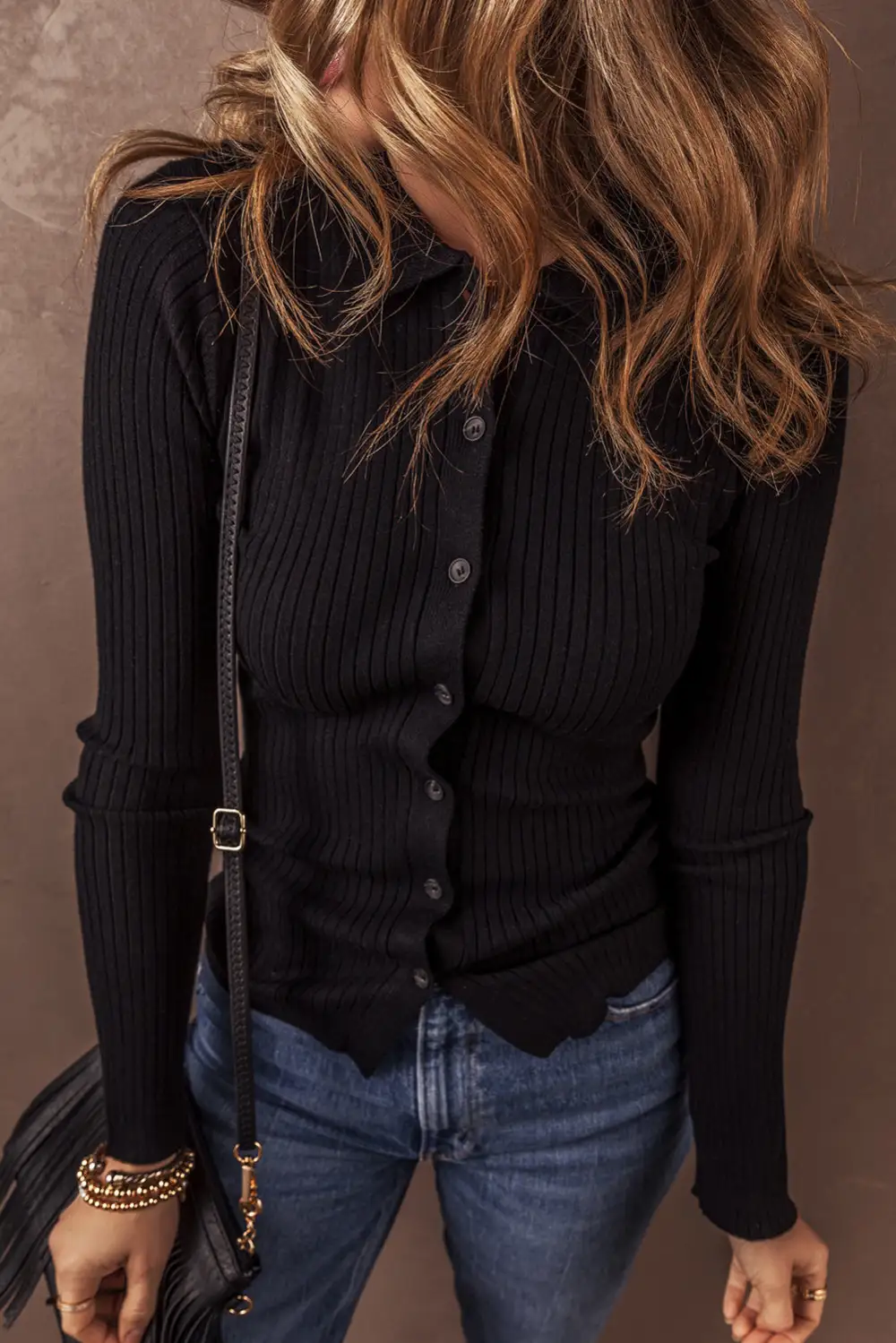 Ribbed Knit Cardigan