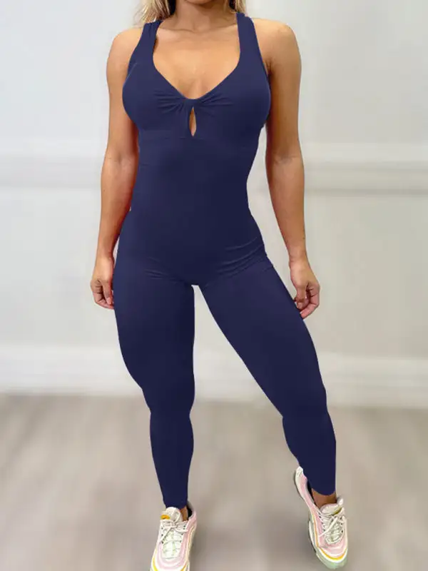 Backless Yoga Fitness Jumpsuit