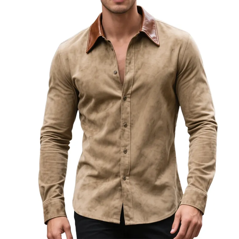 Clean Cut Suede Shirt