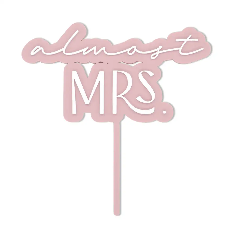 Wedding Phrase Acrylic Cake Topper