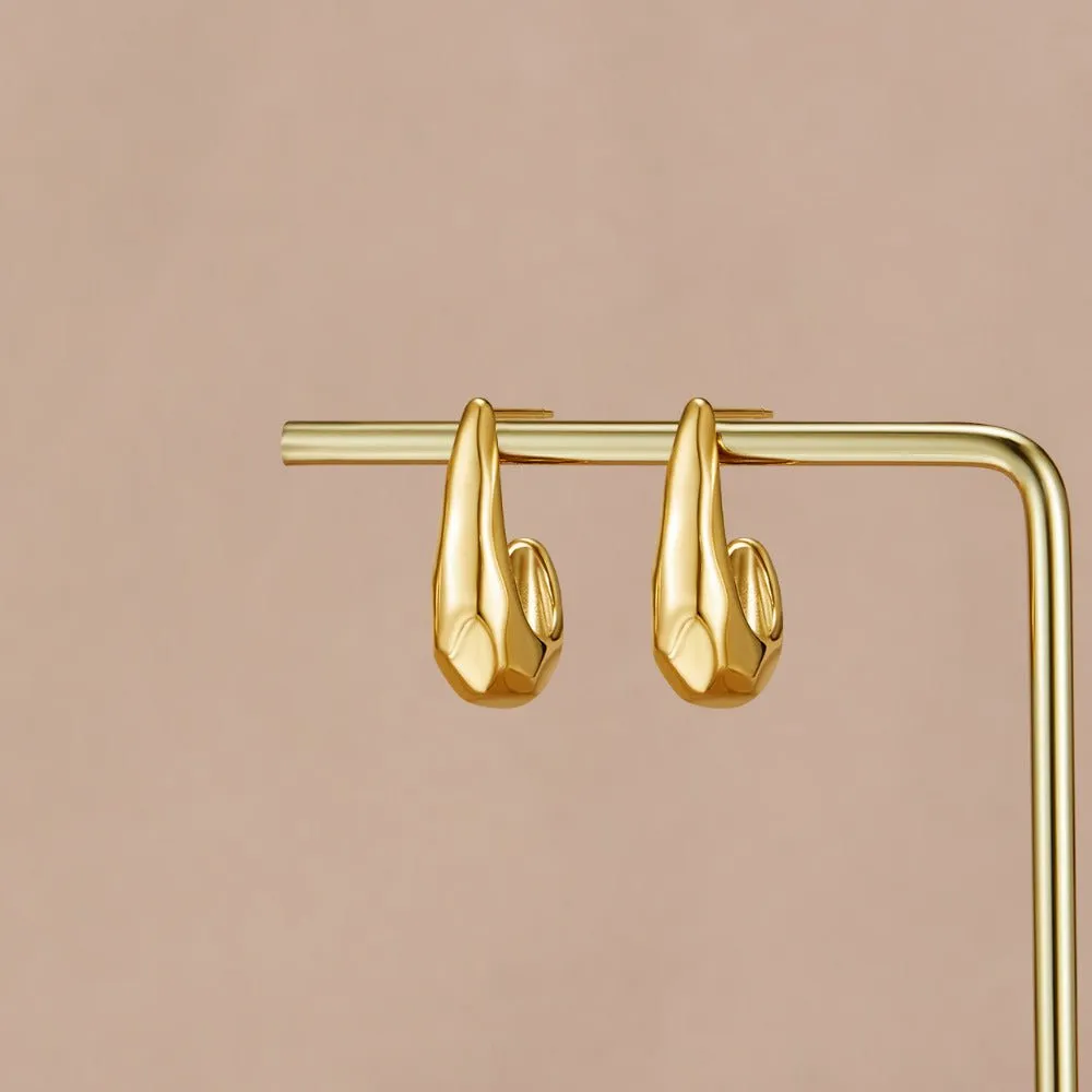 Stainless Steel Dome Earrings