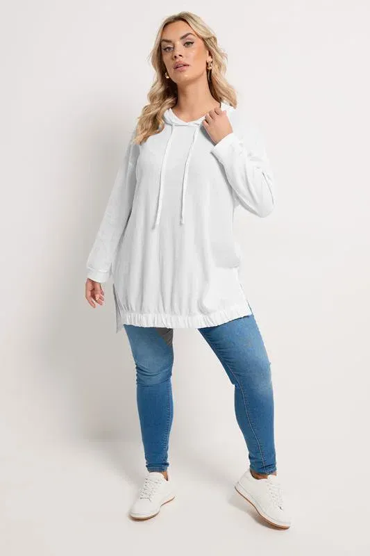 White Waffle Hoodie